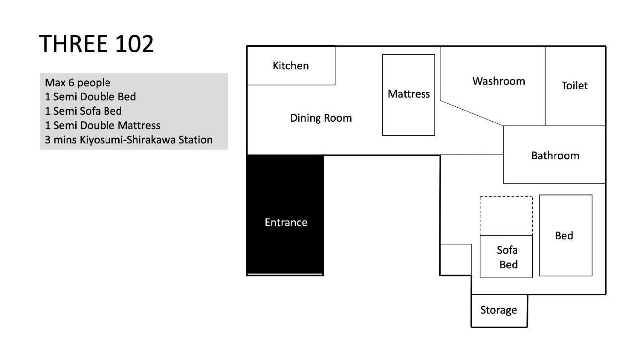 Three Tokyo 102 Apartment Luaran gambar